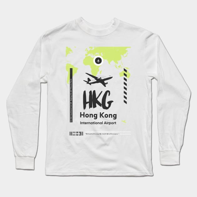 Hong Kong green Long Sleeve T-Shirt by Woohoo